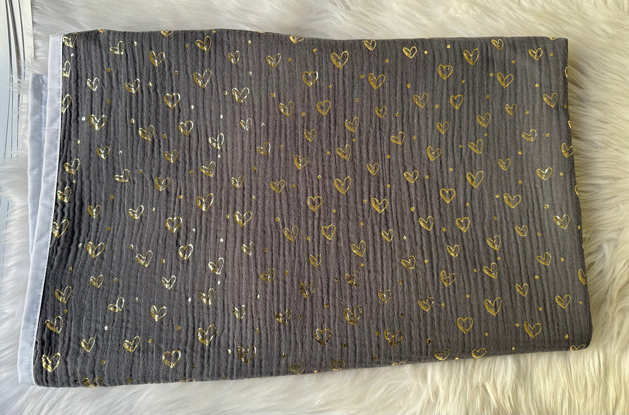 Couverture d'Été - Nuit Dorée Patchwork 100x80cm