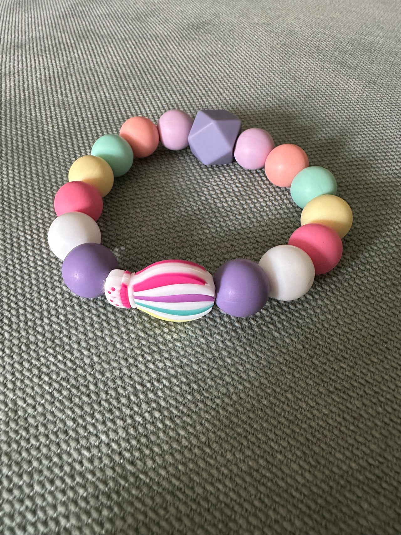 Anneau de dentition - Montgolfière multicolore