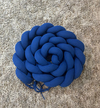 Tour de lit tressé - Bleu Foncé