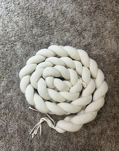 Tour de lit tressé - Blanc Cassé