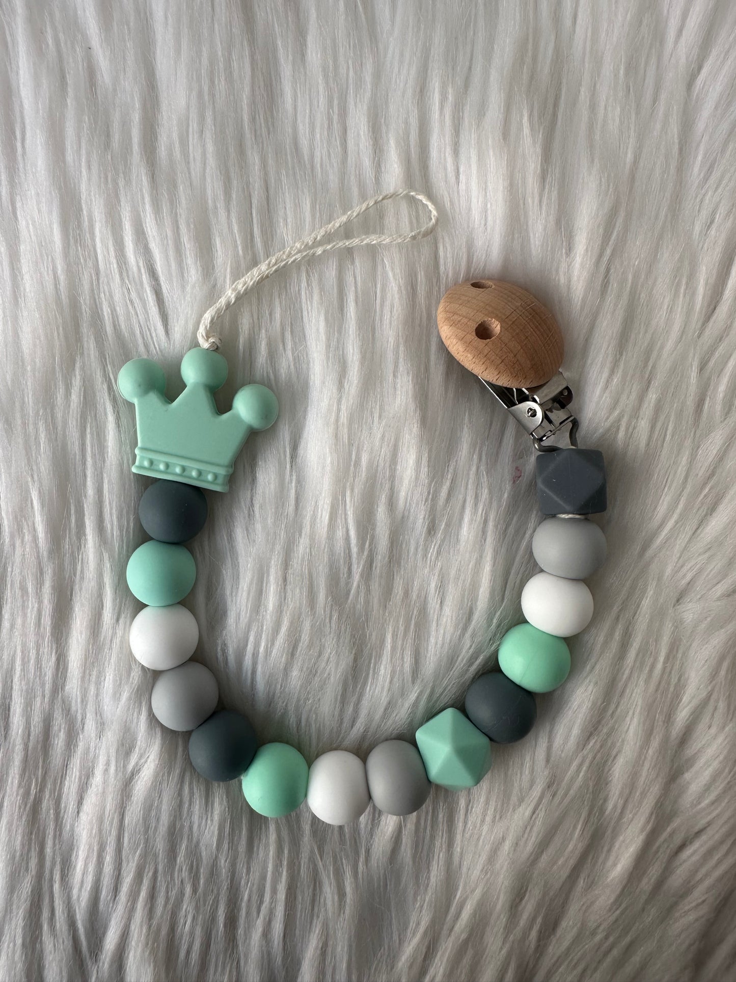 Attache sucette - King 👑 - Vert 💚