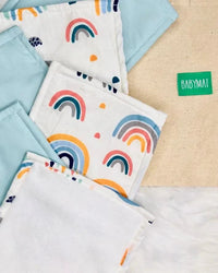 Lingettes - Rainbow Bleu – Bambou Oeko-Tex, lavables et douces pour bébé