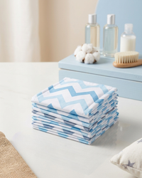 Lingettes - Zigzag Bleu