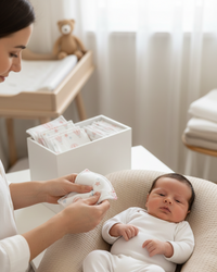 Lingettes en tissu en bambou Oeko-Tex avec motif montgolfière rose pour bébé, douces et réutilisables
