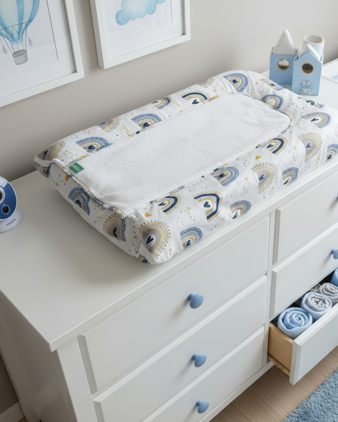 Matelas à langer- Happiness Bleu