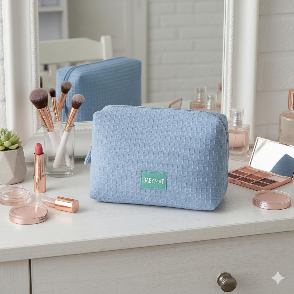 Trousse - Nid d'abeille Bleu Ciel