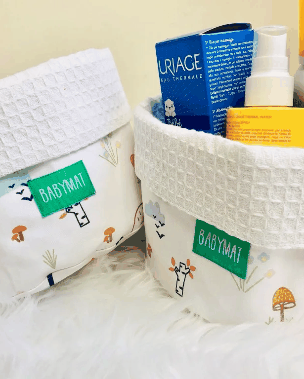  Paniers Nature – Trio de paniers de rangement bébé réversibles 
