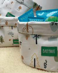  Paniers Nature – Trio de paniers de rangement bébé réversibles 