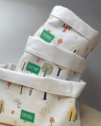  Paniers Nature – Trio de paniers de rangement bébé réversibles 