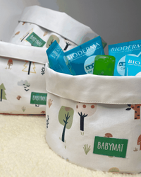  Paniers Nature – Trio de paniers de rangement bébé réversibles 