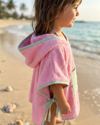 Poncho de plage - Rose Poudré