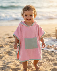 Poncho de plage - Rose Poudré