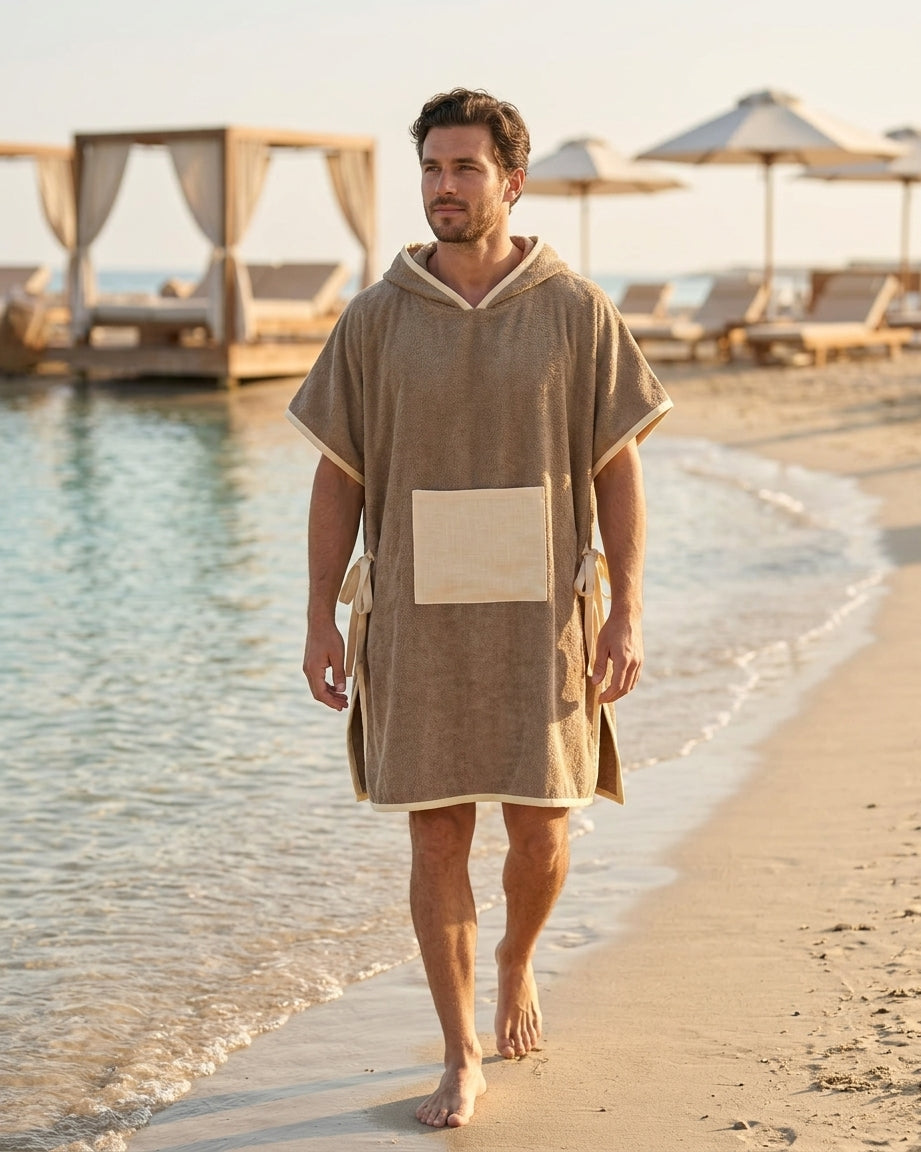 Poncho de plage — Terracotta