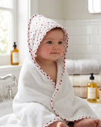 serviette de bain bébé love éponge douce absorbante fabriquée au Maroc