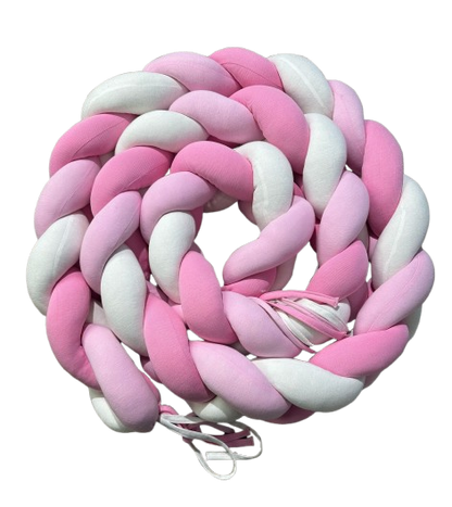 Tour de lit tressé - Rose