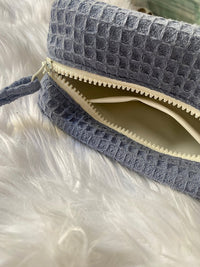 Trousse - Nid d'abeille Bleu perlé
