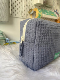 Trousse - Nid d'abeille Bleu perlé