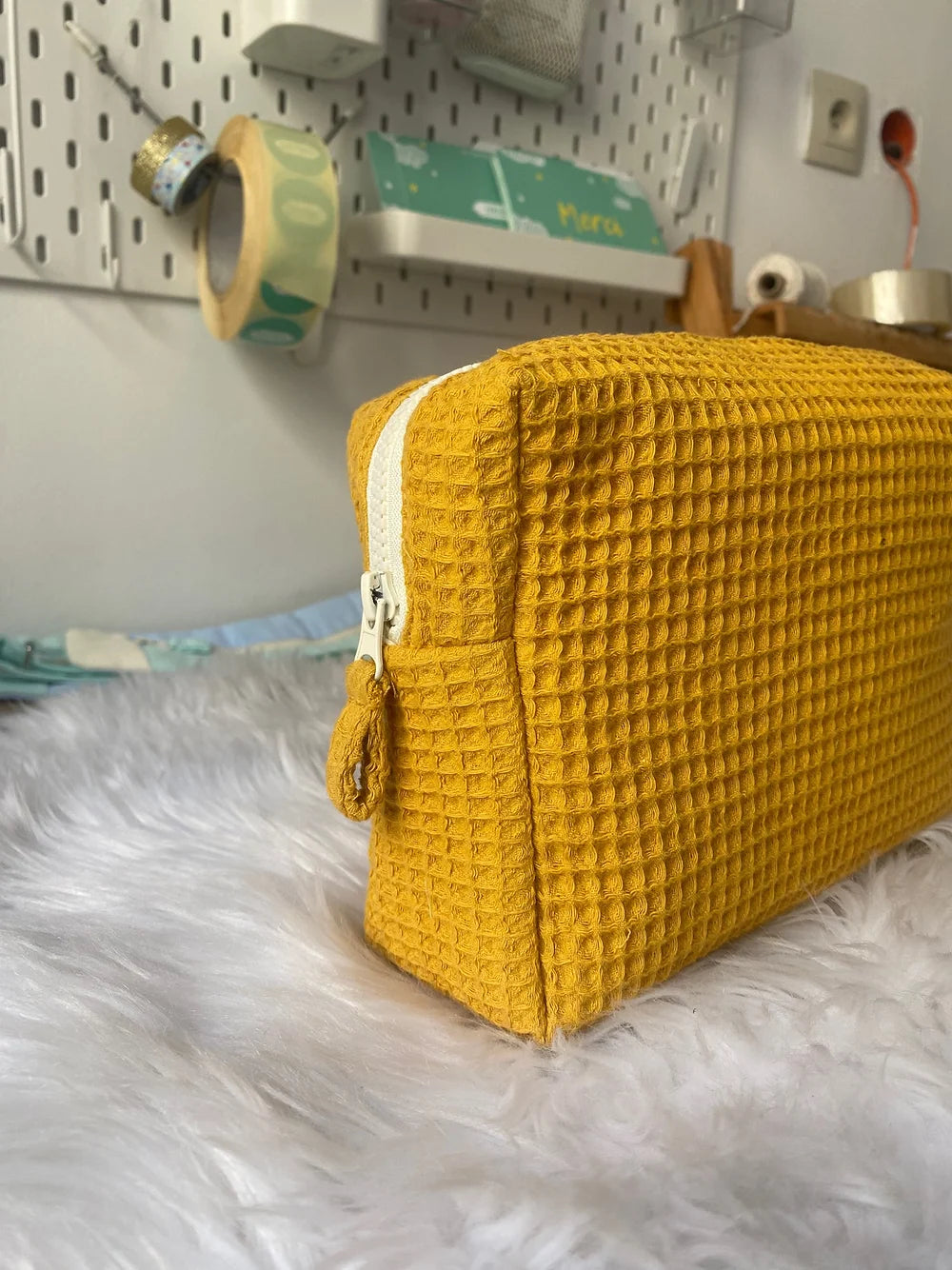 Trousse - Nid d'abeille Moutarde