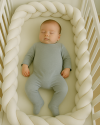 Tour de lit tressé - Blanc Cassé