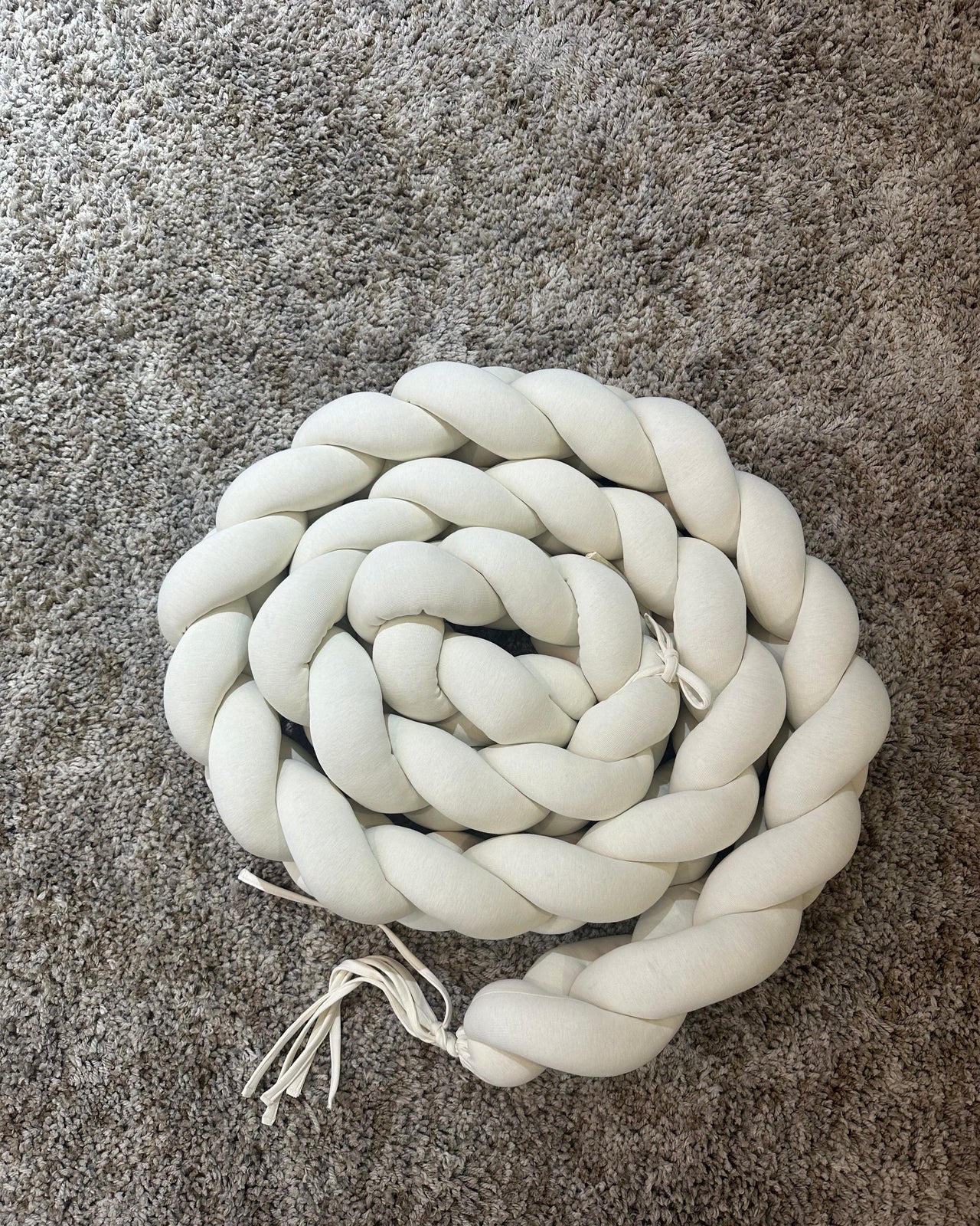 Tour de lit tressé - Blanc Cassé