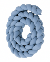 Tour de lit tressé - Bleu Ciel