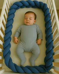 Tour de lit tressé - Bleu FoncéBABYMATBABYMATTour de lit tressé