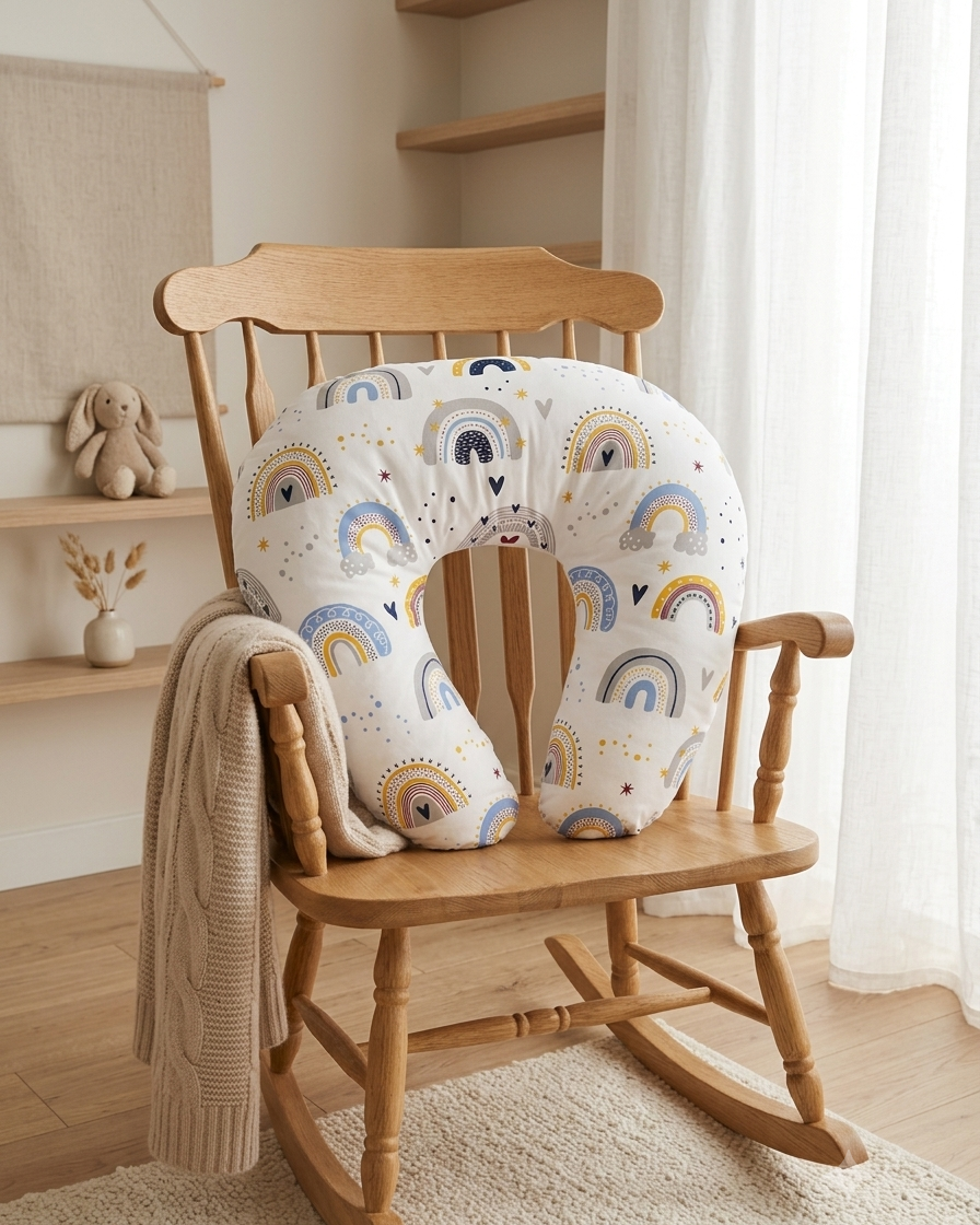 Coussin d’allaitement - Happiness Bleu