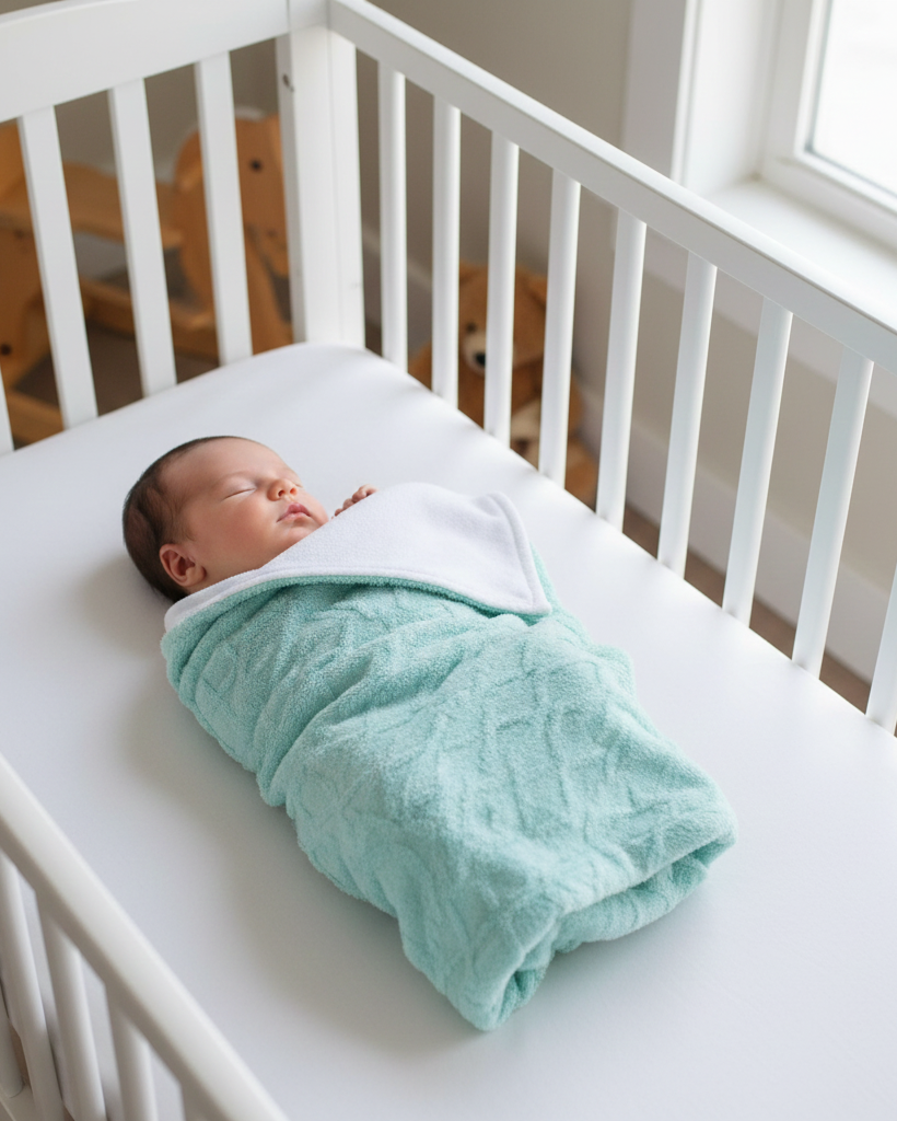 Couverture Hiver- Torsade Turquoise 100x100