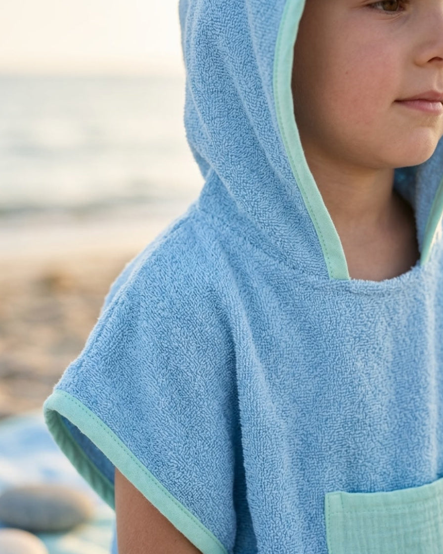 Poncho de plage — Bleu Ciel
